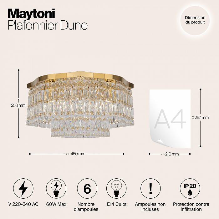 Светильник Maytoni DIA005CL-06G